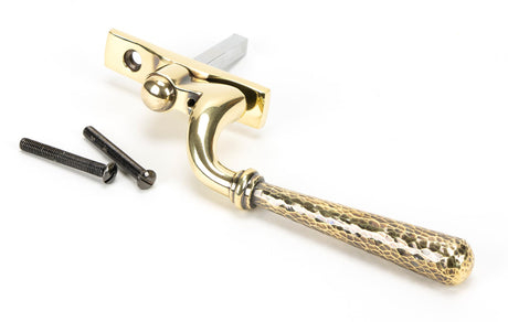 From The Anvil - Aged Brass Hammered Newbury Espag - LH | Sku. 45914 | Trade Door Handles.