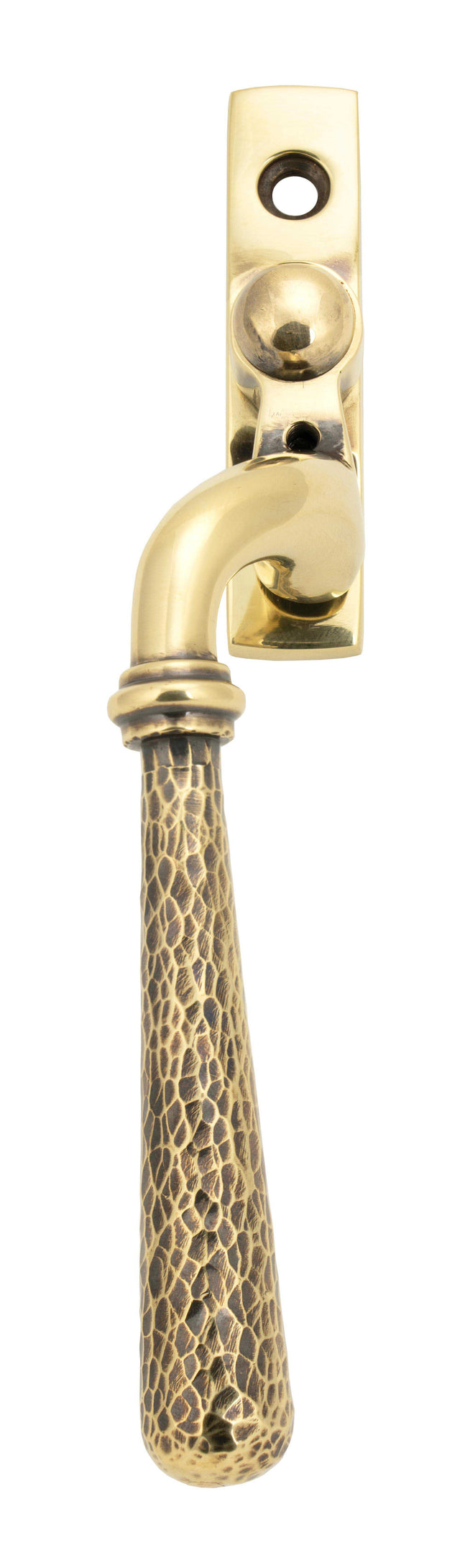 From The Anvil - Aged Brass Hammered Newbury Espag - LH | Sku. 45914 | Trade Door Handles.