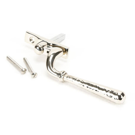 From The Anvil - Polished Nickel Hammered Newbury Espag - LH | Sku. 45916 | Trade Door Handles.