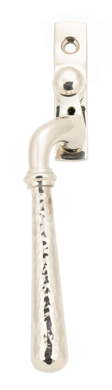 From The Anvil - Polished Nickel Hammered Newbury Espag - LH | Sku. 45916 | Trade Door Handles.