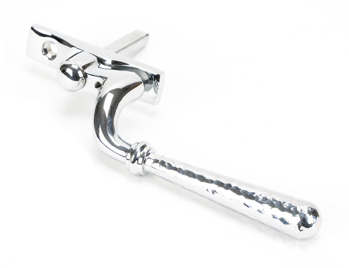 From The Anvil - Polished Chrome Hammered Newbury Espag - LH | Sku. 45918 | Trade Door Handles.