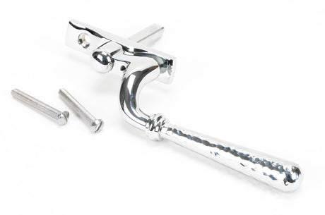 From The Anvil - Polished Chrome Hammered Newbury Espag - LH | Sku. 45918 | Trade Door Handles.