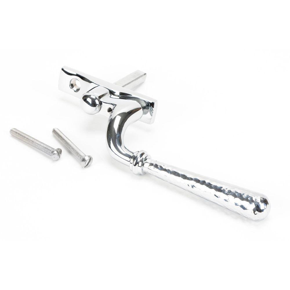 From The Anvil - Polished Chrome Hammered Newbury Espag - LH | Sku. 45918 | Trade Door Handles.