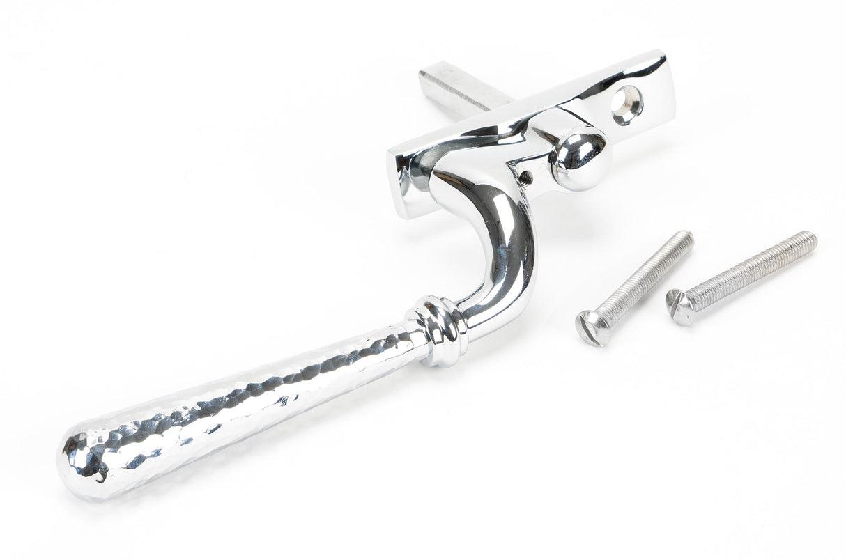 From The Anvil - Polished Chrome Hammered Newbury Espag - RH | Sku. 45919 | Trade Door Handles.