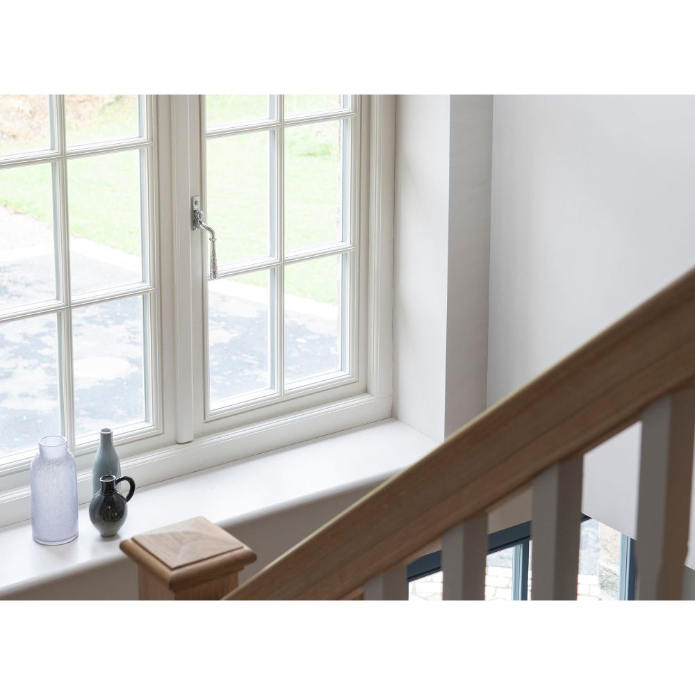 From The Anvil - Polished Chrome Hammered Newbury Espag - RH | Sku. 45919 | Trade Door Handles.