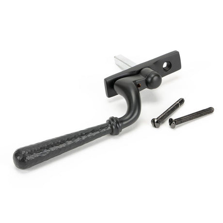 From The Anvil - Aged Bronze Hammered Newbury Espag - RH | Sku. 45921 | Trade Door Handles.