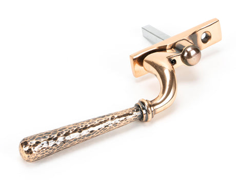 From The Anvil - Polished Bronze Hammered Newbury Espag - RH | Sku. 45923 | Trade Door Handles.
