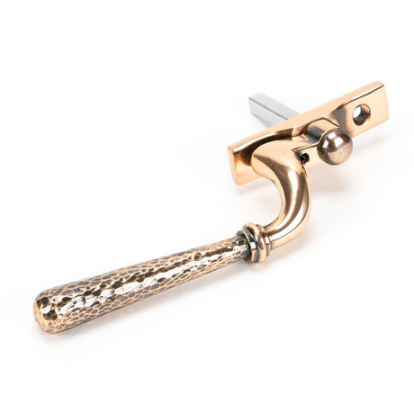 From The Anvil - Polished Bronze Hammered Newbury Espag - RH | Sku. 45923 | Trade Door Handles.