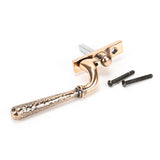 From The Anvil - Polished Bronze Hammered Newbury Espag - RH | Sku. 45923 | Trade Door Handles.