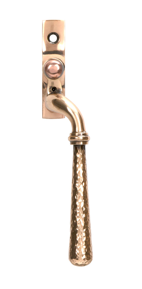From The Anvil - Polished Bronze Hammered Newbury Espag - RH | Sku. 45923 | Trade Door Handles.