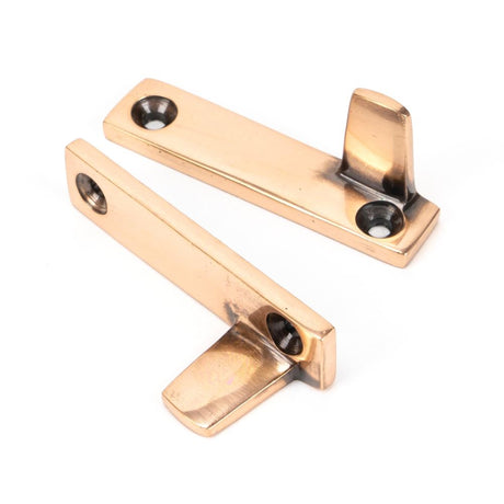 From The Anvil - Polished Bronze Night-Vent Locking Avon Fastener | Sku. 45925 | Trade Door Handles.