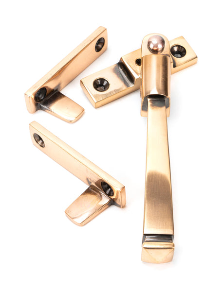 From The Anvil - Polished Bronze Night-Vent Locking Avon Fastener | Sku. 45925 | Trade Door Handles.