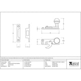 From The Anvil - Satin Chrome Prestbury Sash Hook Fastener | Sku. 45941 | Trade Door Handles.