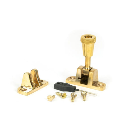 From The Anvil - Polished Brass Brompton Brighton Fastener (Radiused) | Sku. 45942 | Trade Door Handles.