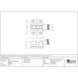 From The Anvil - Polished Brass Brompton Brighton Fastener (Radiused) | Sku. 45942 | Trade Door Handles.