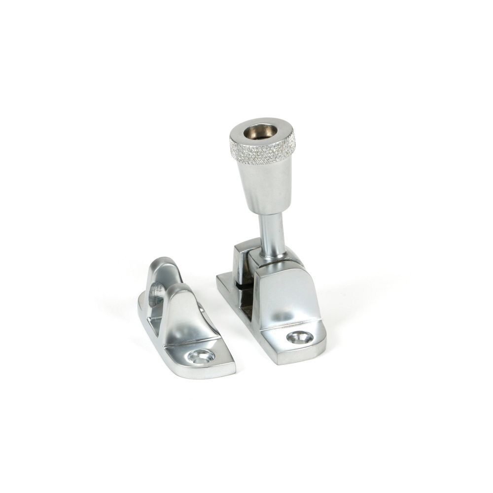 From The Anvil - Satin Chrome Brompton Brighton Fastener (Radiused) | Sku. 45946 | Trade Door Handles.