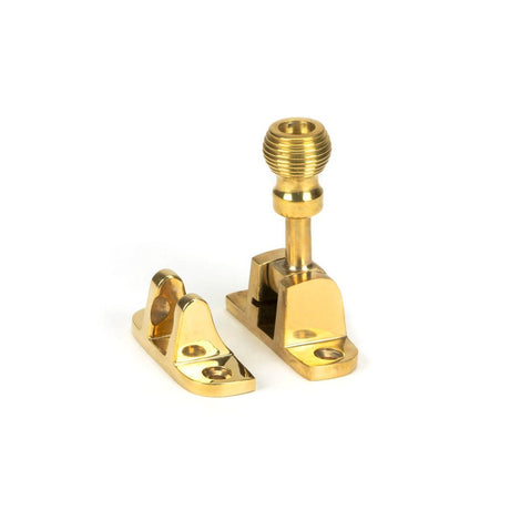 From The Anvil - Polished Brass Beehive Brighton Fastener (Radiused) | Sku. 45952 | Trade Door Handles.