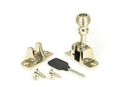 From The Anvil - Polished Nickel Beehive Brighton Fastener (Radiused) | Sku. 45953 | Trade Door Handles.