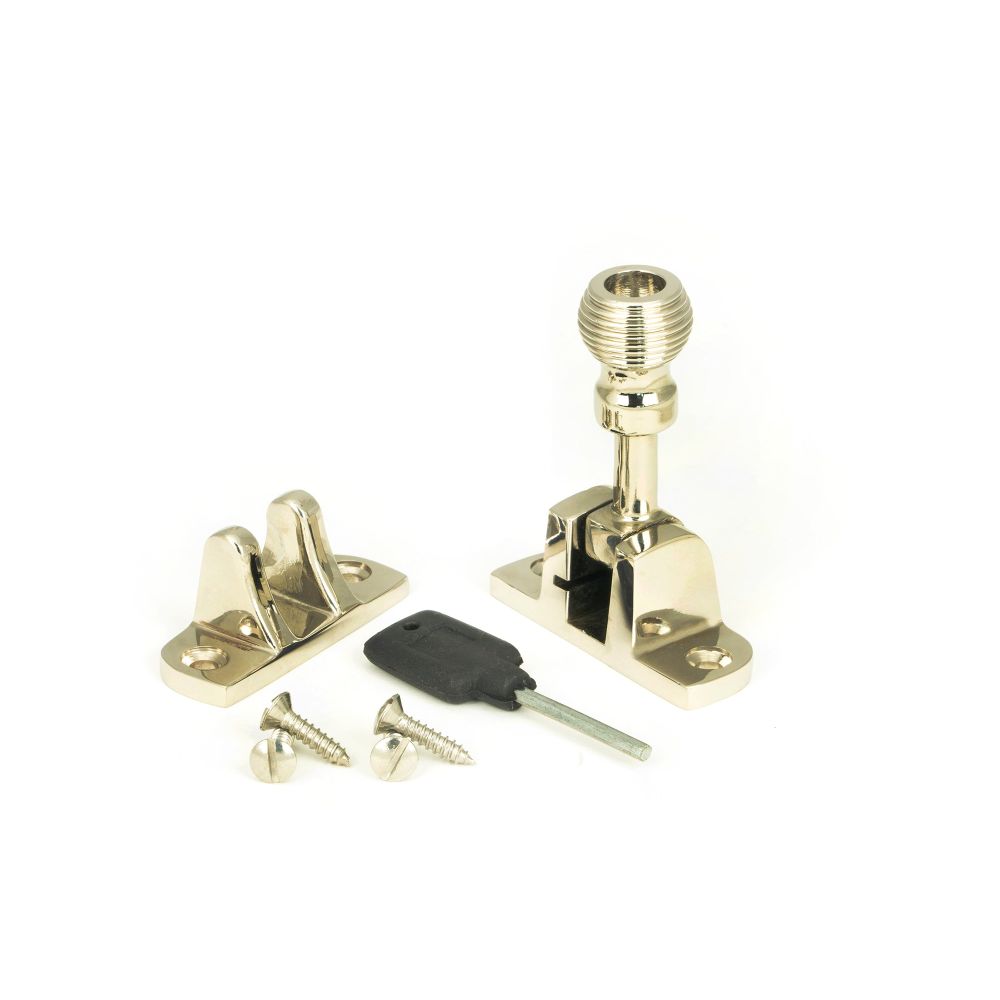 From The Anvil - Polished Nickel Beehive Brighton Fastener (Radiused) | Sku. 45953 | Trade Door Handles.