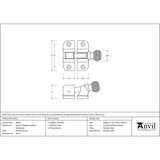 From The Anvil - Polished Nickel Beehive Brighton Fastener (Radiused) | Sku. 45953 | Trade Door Handles.