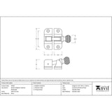 From The Anvil - Satin Chrome Beehive Brighton Fastener (Radiused) | Sku. 45956 | Trade Door Handles.