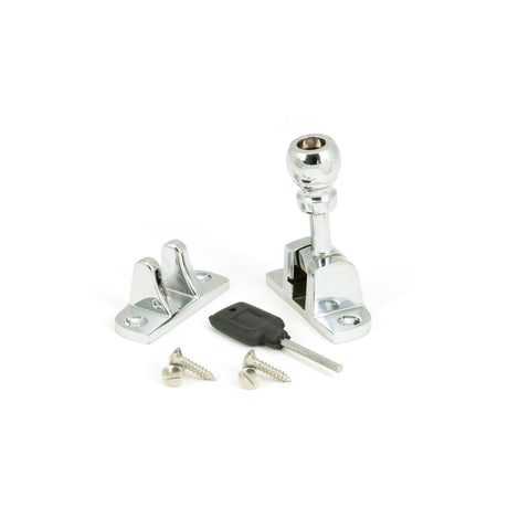 From The Anvil - Polished Chrome Mushroom Brighton Fastener (Radiused) | Sku. 45959 | Trade Door Handles.