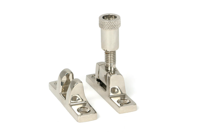 From The Anvil - Polished Nickel Brompton Brighton Fastener - Narrow (Square) | Sku. 45963 | Trade Door Handles.