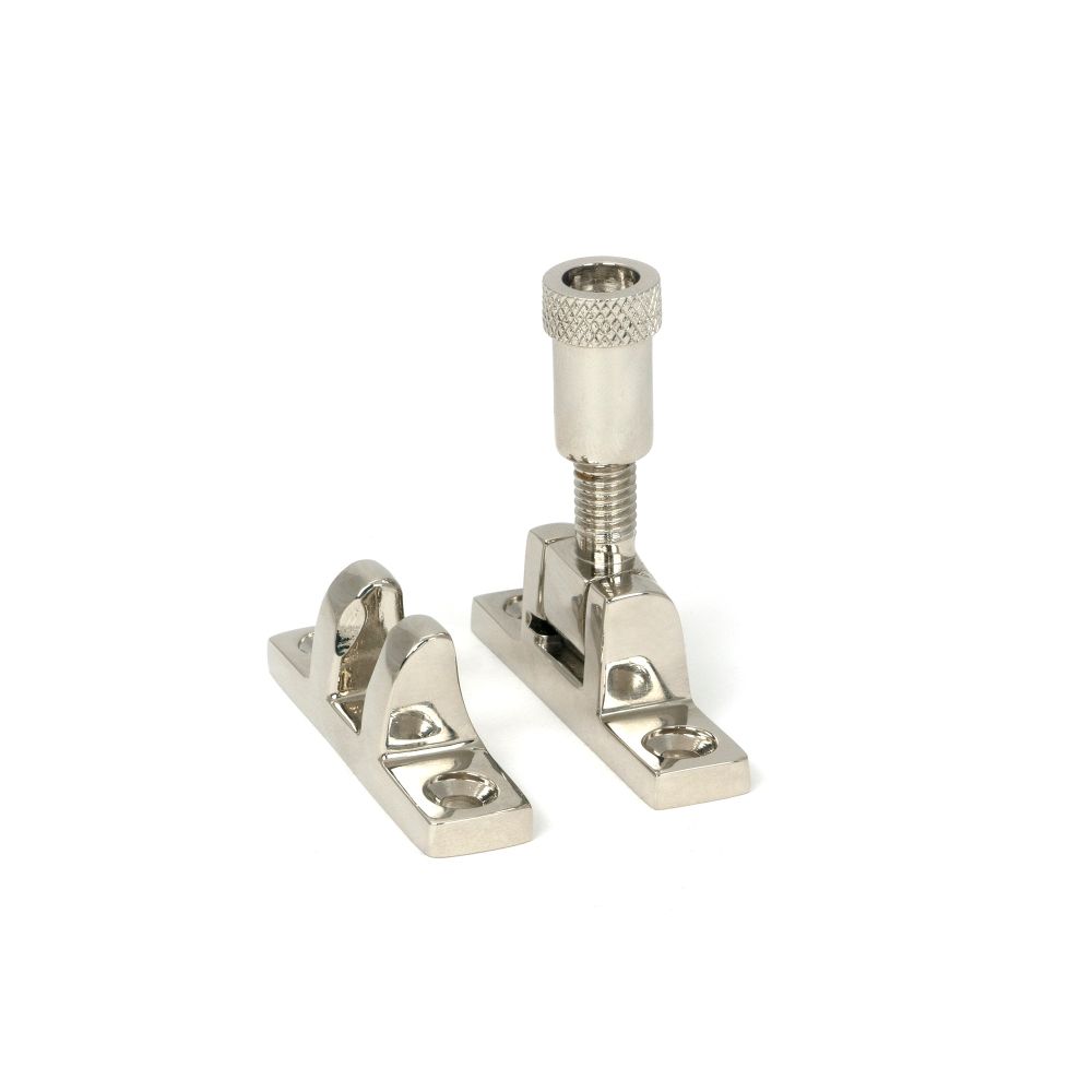 From The Anvil - Polished Nickel Brompton Brighton Fastener - Narrow (Square) | Sku. 45963 | Trade Door Handles.