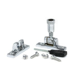 From The Anvil - Polished Chrome Brompton Brighton Fastener - Narrow (Square) | Sku. 45964 | Trade Door Handles.