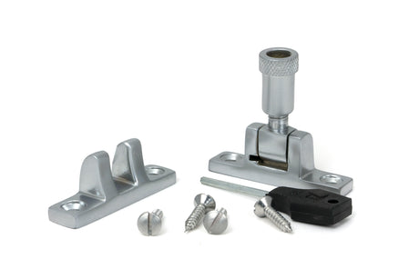 From The Anvil - Satin Chrome Brompton Brighton Fastener - Narrow (Square) | Sku. 45966 | Trade Door Handles.