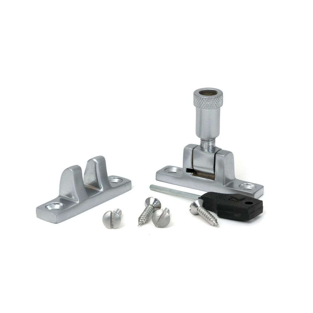 From The Anvil - Satin Chrome Brompton Brighton Fastener - Narrow (Square) | Sku. 45966 | Trade Door Handles.