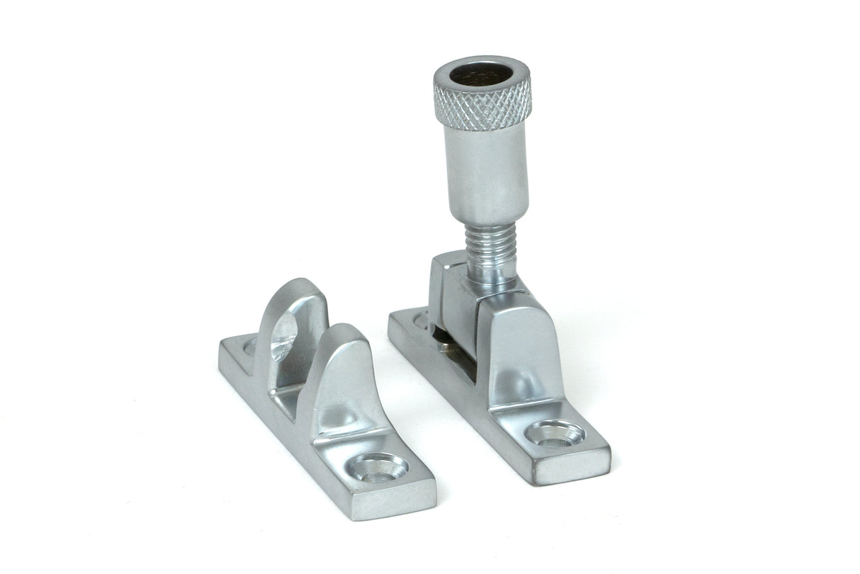 From The Anvil - Satin Chrome Brompton Brighton Fastener - Narrow (Square) | Sku. 45966 | Trade Door Handles.