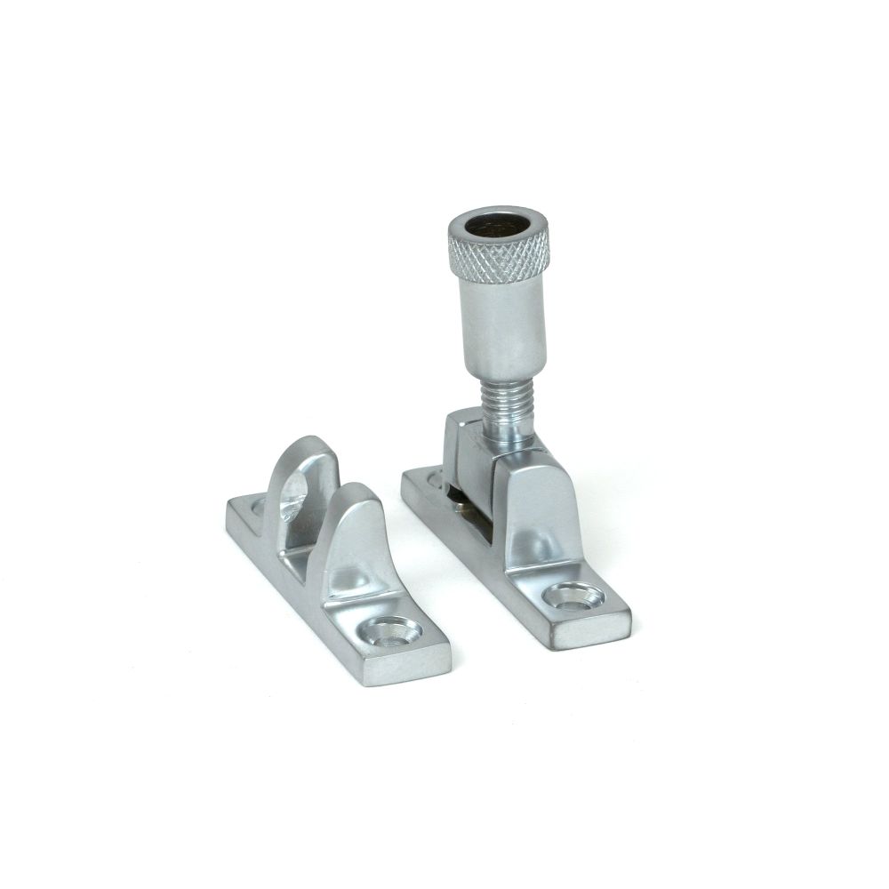 From The Anvil - Satin Chrome Brompton Brighton Fastener - Narrow (Square) | Sku. 45966 | Trade Door Handles.