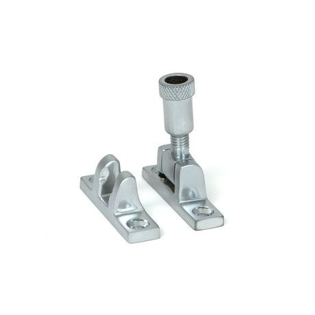 From The Anvil - Satin Chrome Brompton Brighton Fastener - Narrow (Square) | Sku. 45966 | Trade Door Handles.