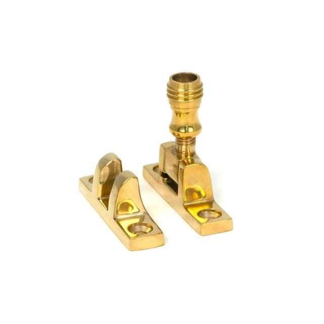 From The Anvil - Polished Brass Prestbury Brighton Fastener - Narrow (Square) | Sku. 45967 | Trade Door Handles.