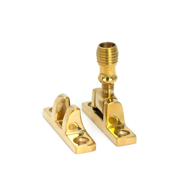From The Anvil - Polished Brass Beehive Brighton Fastener - Narrow (Square) | Sku. 45972 | Trade Door Handles.