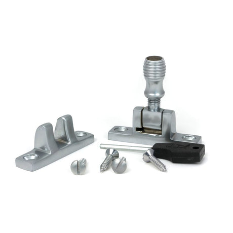 From The Anvil - Satin Chrome Beehive Brighton Fastener - Narrow (Square) | Sku. 45976 | Trade Door Handles.