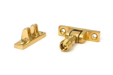 From The Anvil - Polished Brass Mushroom Brighton Fastener - Narrow (Square) | Sku. 45977 | Trade Door Handles.