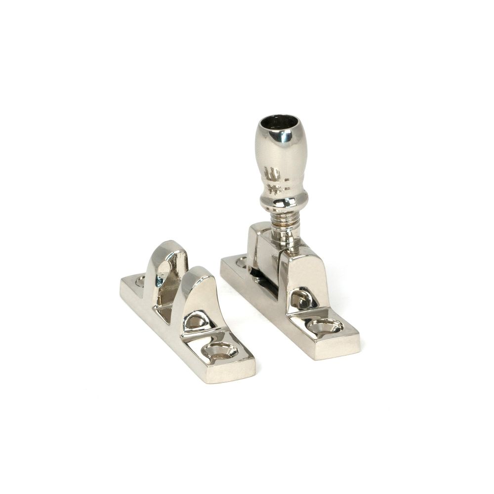 From The Anvil - Polished Nickel Mushroom Brighton Fastener - Narrow (Square) | Sku. 45978 | Trade Door Handles.