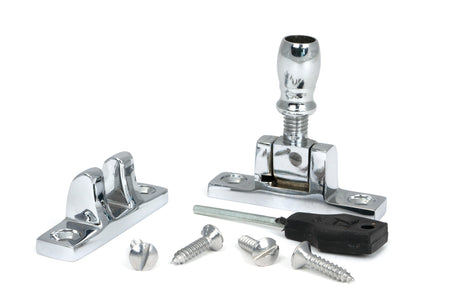 From The Anvil - Polished Chrome Mushroom Brighton Fastener - Narrow (Square) | Sku. 45979 | Trade Door Handles.