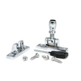 From The Anvil - Polished Chrome Mushroom Brighton Fastener - Narrow (Square) | Sku. 45979 | Trade Door Handles.
