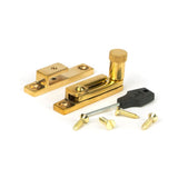 From The Anvil - Polished Brass Brompton Quadrant Fastener - Narrow | Sku. 45982 | Trade Door Handles.