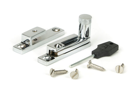 From The Anvil - Polished Chrome Brompton Quadrant Fastener - Narrow | Sku. 45984 | Trade Door Handles.