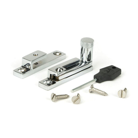 From The Anvil - Polished Chrome Brompton Quadrant Fastener - Narrow | Sku. 45984 | Trade Door Handles.
