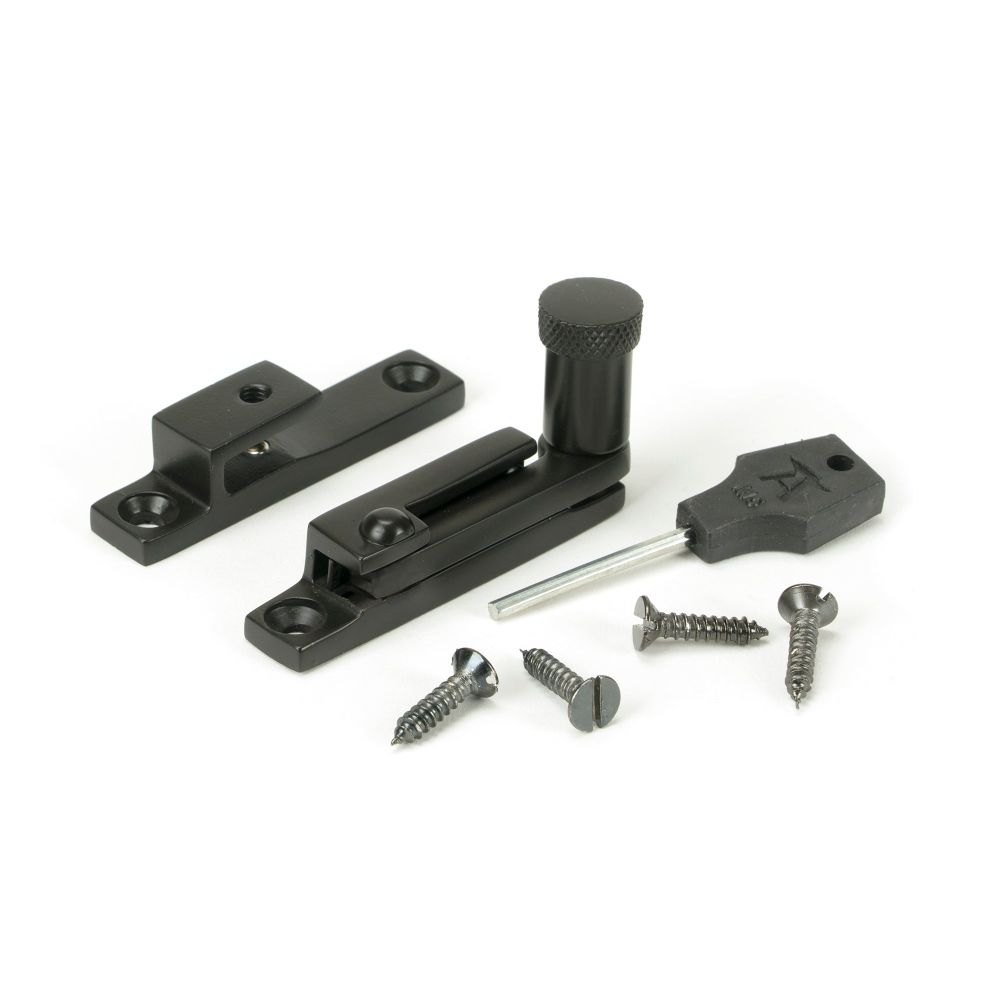 From The Anvil - Aged Bronze Brompton Quadrant Fastener - Narrow | Sku. 45985 | Trade Door Handles.