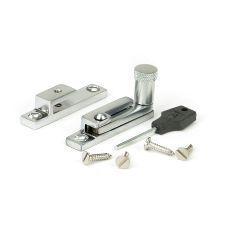 From The Anvil - Satin Chrome Brompton Quadrant Fastener - Narrow | Sku. 45986 | Trade Door Handles.