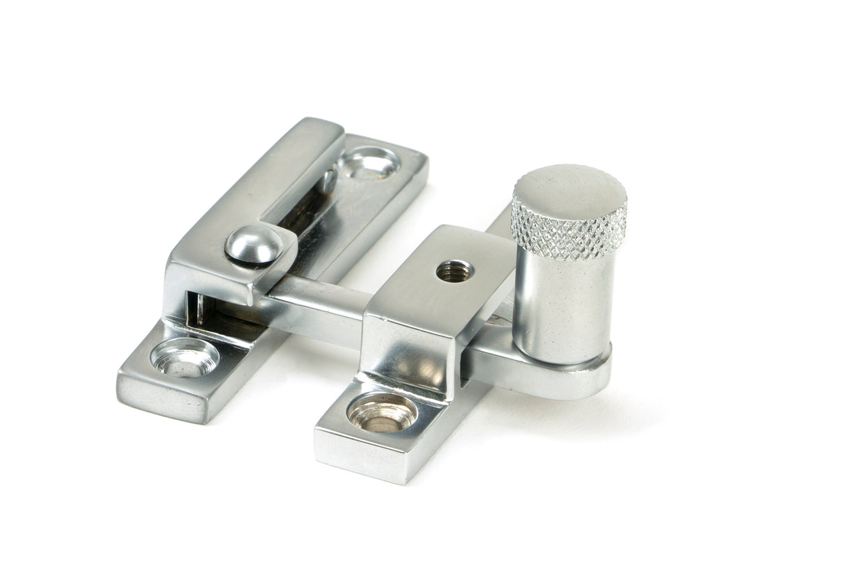 From The Anvil - Satin Chrome Brompton Quadrant Fastener - Narrow | Sku. 45986 | Trade Door Handles.