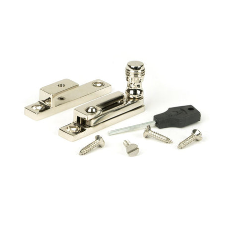 From The Anvil - Polished Nickel Prestbury Quadrant Fastener - Narrow | Sku. 45988 | Trade Door Handles.