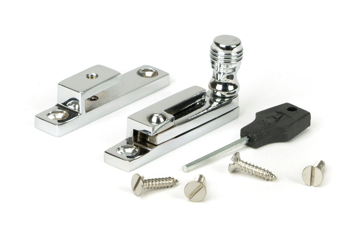 From The Anvil - Polished Chrome Prestbury Quadrant Fastener - Narrow | Sku. 45989 | Trade Door Handles.