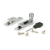 From The Anvil - Polished Chrome Beehive Quadrant Fastener - Narrow | Sku. 45994 | Trade Door Handles.